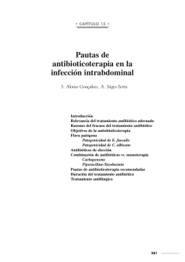 Pautas de antibioticoterapia en la infección intrabdominal. Archivo