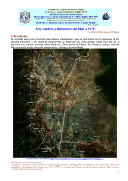 Arquitectura y Urbanismo de 1930 a 1970