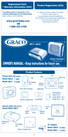 www.gracobaby.com OR 1-800-345-4109