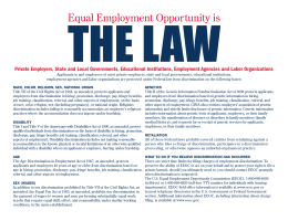 Equal Employment Opportunity is