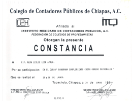 Colegio de Contadores Públicos de Chiapas, A.C. g