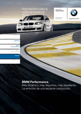 BMW Performance. Argumentario para la venta