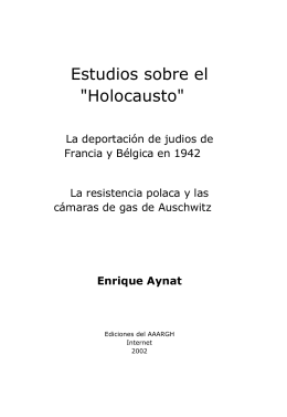 Estudios sobre el "Holocausto"