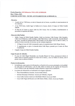 Prueba Deportiva: ¡(HS Kilómetros VILLA DE ALMORADI. Días: 9