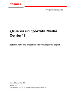 ¿Qué es un “portátil Media Center”?