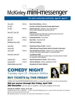 McKinley mini-messenger - McKinley Elementary PTA