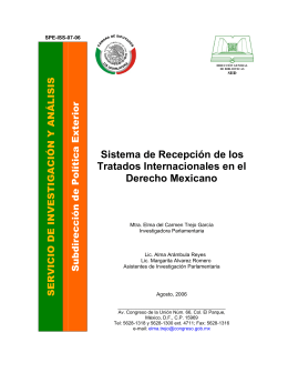 Sistema de Recepción de los Tratados Internacionales