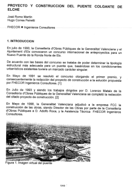 proyecto y construcción del puente colgante de elche