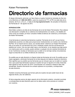 2014 Pharmacy Directory California - Spanish