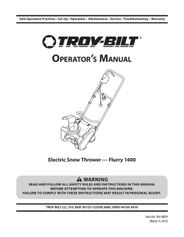 operator`s manual