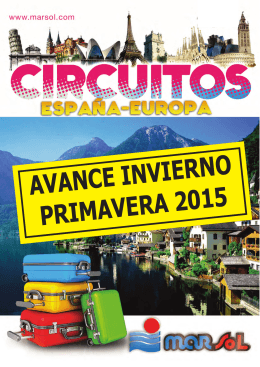 AVANCE INVIERNO PRIMAVERA 2015 - Viajes