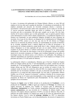 LAS INVERSIONES EXTRANJERA DIRECTA, NACIONAL Y