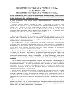 NOM-010-STPS-1999 - Secretaría del Trabajo y Previsión Social