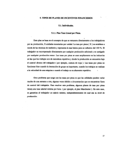 S. TIPOS DE PLANES DE INCENTIVOS FINANCIEROS "` 5.1