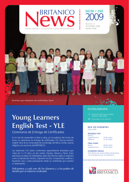 Young Learners English Test - YLE - Británico