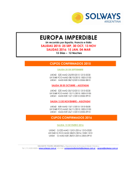 PROMO EUROPA IMPERDIBLE 2016