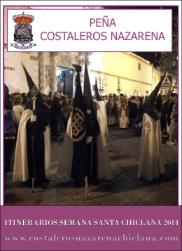 itinerarios-2014 - PEÑA DE COSTALEROS NAZARENA
