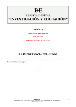 LA IMPORTANCIA DEL JUEGO