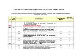 CATÁLOGO DE MATERIAL ORTOPROTÉSICO DE LA