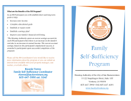Family Self-Sufficiency Program - Housing Authority of the City of