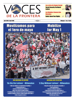 Movilizamos para el 1ero de mayo Mobilize for May 1