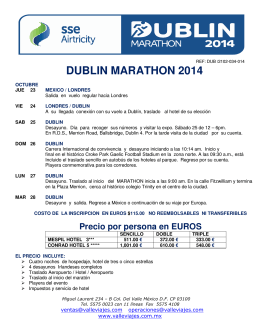 DUBLIN MARATHON 2014 - Valleviajes y Marathones