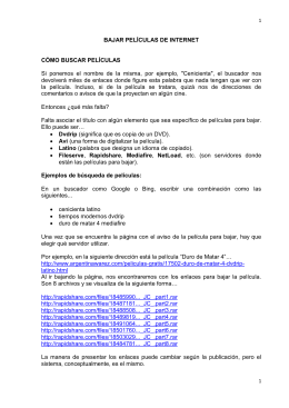 BAJAR PELÍCULAS DE INTERNET CÓMO BUSCAR