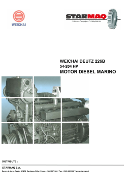 weichai deutz 226b 54-204 hp motor diesel marino