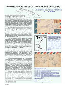 Primeros vuelos del correo aéreo en Cuba