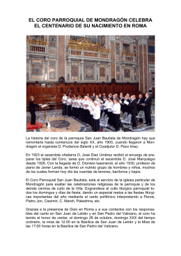 el coro parroquial de mondragón celebra el centenario de su