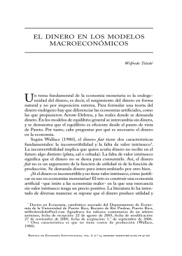 EL diNERO EN LOs MOdELOs MAcROEcONÓMicOs