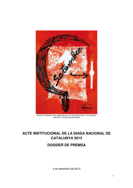 ACTE INSTITUCIONAL DE LA DIADA NACIONAL