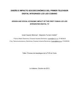 diseño e impacto socioeconómico del primer televisor