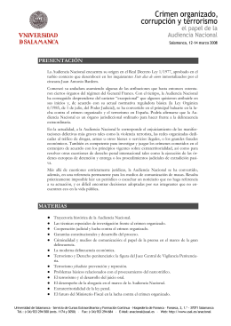 Programa - Universidad de Salamanca