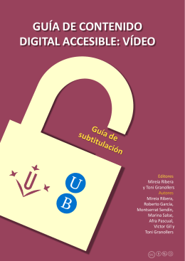 Guia Subtitulos - El vídeo sense barreres a la universitat