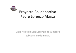 Proyecto Polideportivo Padre Lorenzo Massa