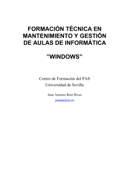 Windows para mantenimiento de aulas informatica