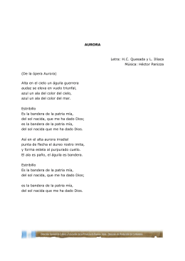 AURORA Letra: H.C. Quesada y L. Illiaca M&uacute;sica