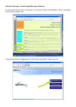 Tutorial I: Descargar e instalar OpenOffice (para