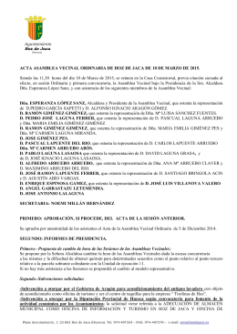 ACTA SESION ORDINARIA DE 10 DE Marzo DE 2015