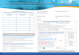 Lease contract / Mietvertag / Contracto de alquilar