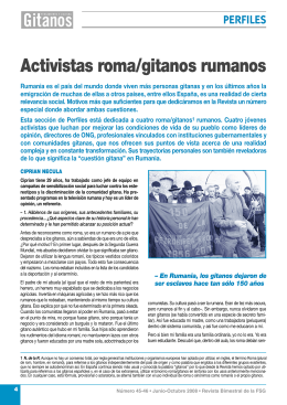 Activistas roma/gitanos rumanos
