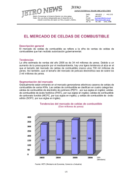 EL MERCADO DE CELDAS DE COMBUSTIBLE