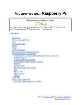 Mis apuntes de... Raspberry Pi 7/08/13