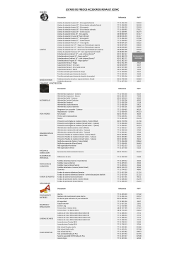 LISTADO DE PRECIOS ACCESORIOS RENAULT SCENIC