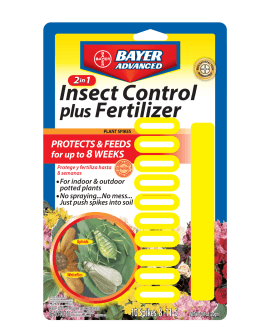Bayer Advanced 2-In-1 Insect Control Plus Fertilizer Plant Spikes