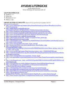 Ayudas lit&uacute;rgicas / Liturgical Helps P&aacute;gina 1 23 de marzo de 2014