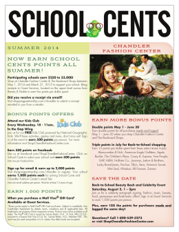 now earn school cents points all summer!