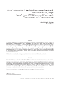 (2001) Análisis Estructural-Funcional, Transaccional y de
