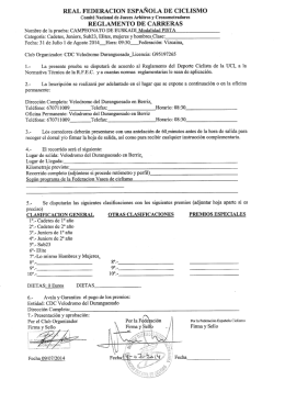 Reglamento - Federación Vizcaína de Ciclismo